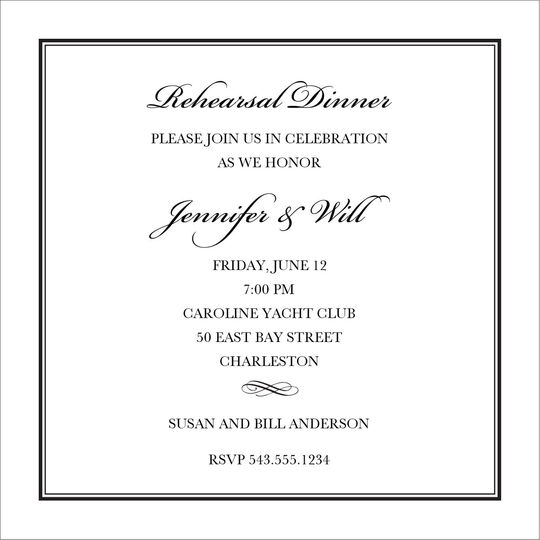 Tailored Black Border Invitations